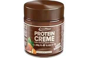 IronMaxx Protein Creme - Pate a Tartiner Proteine, Amande au Chocolat 250g | Whey Proteine | Faible en Sucres & Gluten Free | Crème Onctueuse, Low Carb pour une Alimentation Équilibrée