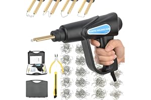 SHAVINGFUN Plastic Welding Machine - Máquina de soldadura de plástico, 70 W, juego de reparación de parachoques de coche, grapadora caliente con 1000 Uds. Juego de reparación de soldadura de plástico