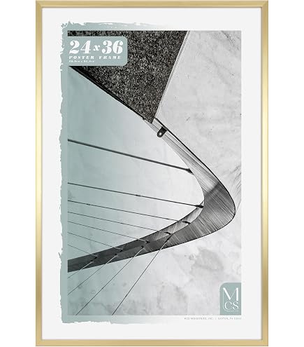 Cornice Per Poster MCS Trendsetter Nera 30,5x100 Cm | Profilo Largo 2,5 Cm | Facile Da Appendere, Include Ganci