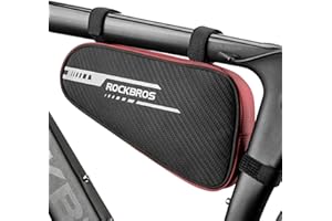 ROCKBROS Bolsa Triangular Cuadro Bicicleta, Bolsa de Almacenamiento para MTB BMX Bicicleta Carretera Ciclismo