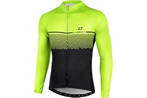 LAMEDA Maillot Ciclismo Hombre Ropa Camiseta Jersey Bicicleta MTB con Mangas Largas para Entretiempo Y Invierno