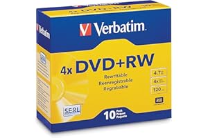 Verbatim DVD+RW 4.7GB 4X with Branded Surface - 10pk Jewel Case - 94839