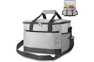 Beautyshow Torba chłodząca, duża torba na lunch, składana torba termoizolacyjna do transportu żywności, torby termiczne, miękka torba chłodząca, na kemping, grill, rodzinne zajęcia na świeżym