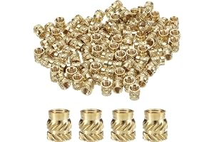 QUARKZMAN 100 st M5 GäNginsatser MäSsing M5x8x7mm | Värmefixerad Insats，Räfflade Insatser, Gängade Insatsmuttrar I Mässing 3d