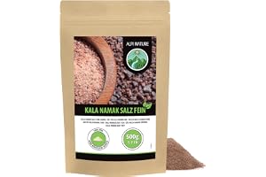Alpi Nature Kala Namak Salt Fint 500g, Kala Namak Stensalt, Fint Svartsalt, Naturligt Stensalt