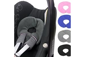 BAMBINIWELT24 BAMBINIWELT Kopfkissen, KOPFPOLSTER für Maxi Cosi Pebble/Pebble Plus, Fleece (dunkelgrau) XX