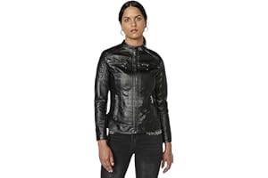 KOROSHI MANIAKS GRAPHIC DESIGN TM Koroshi Chaqueta cazadora efecto piel acolchada con pelo interior color Negro para Mujer, de color NEGRO