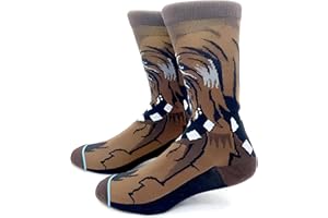 WOO GIRL Calcetines Idol – Darth Vader / R2D2 / Storm Trooper – Casa y como Hinkucker de viaje para fans de Star Wars – Talla 37 – 45 (CHEWBACCA), Chewbacca