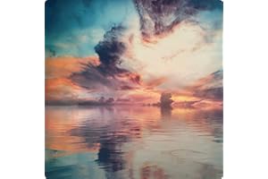 Ocean Sunset - Glass Worktop Saver/Protector - by Pearl Glass (40 x 40cm Square)