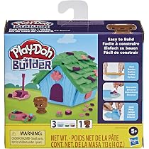 Play-Doh Builder Hundehütte – Bastelset Für Kinder Ab 5 Jahren Mit 3 Dosen Knete