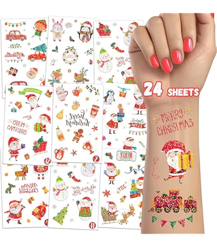 Leesgel 20 Feuilles Tatouage Ephemere Enfant, Fluorescent Mixte Tatouage Temporaire Stickers