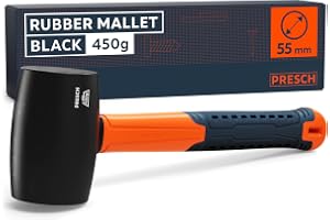 Presch Gummiklubba svart 450g - Gummiklubba med glasfiberhandtag