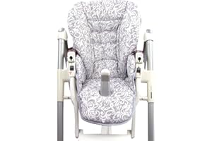 BABYS-DREAMS Bambiniwelt Housse de rechange pour coussin d'assise Peg Perego Prima Pappa Diner *Motif doré et argenté