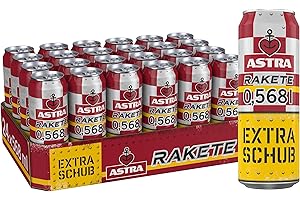 ‎ASTRA Astra Rakete 0.568 Liter Biermischgetränk, Bier Dose Einweg (24x0,568), der extra Schub Astra Rakete