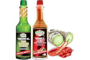 ‎WASABI-O Wasabi-O Combo Set of 2 Wasabi Original Sauce 62g & Wasabi Red Chili Sauce 55g - The Perfect Match, Ideal Not Only For Sushi, Sashimi But For All Seafood, Grilled Meats, and Vegetarian Dishes