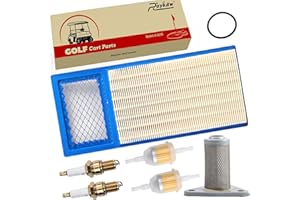 Roykaw Golf Cart Tune Up Kit for 1994-2005 EZGO TXT/Medalist 4-Cycle Gas Models W/Robins Motor, Include Spark Plug, Air Filter, Oil Filter, Fuel Filter, Replaces OEM # 72368G01, 26591G01, 72084-G01