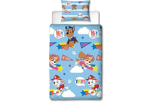 Paw Patrol officiellt enkelt påslakan I'm Cool Design | Blått vändbart påslakan för 2 sidor inklusive örngott officiella varo