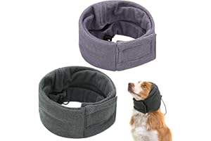 GSRENYU 2 Pcs Dog Snood Ear Protectors, Adjustable Calming Headband Hoodie Wraps for Noise Protection, Comfort Muffs Neck and Ears Warmer Hood Pet Covers (S)