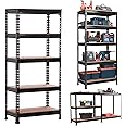 Planet 5 Tier Strong Adjustable Shelf/Multipurpose Boltless Rack/Storage Rack/Garage Rack/Home and Kitchen Storage/Shoe Organizer (Brown)