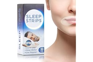ALASMOYER Sleep Strips Say Goodbye to Snoring and Dry Mouth with 90 Pcs of Medical Grade Nanomaterials Mouth Tape - Exquisitely Packaged for Easy Use and Comfortable Sleep, Transparent, 1.0 Count