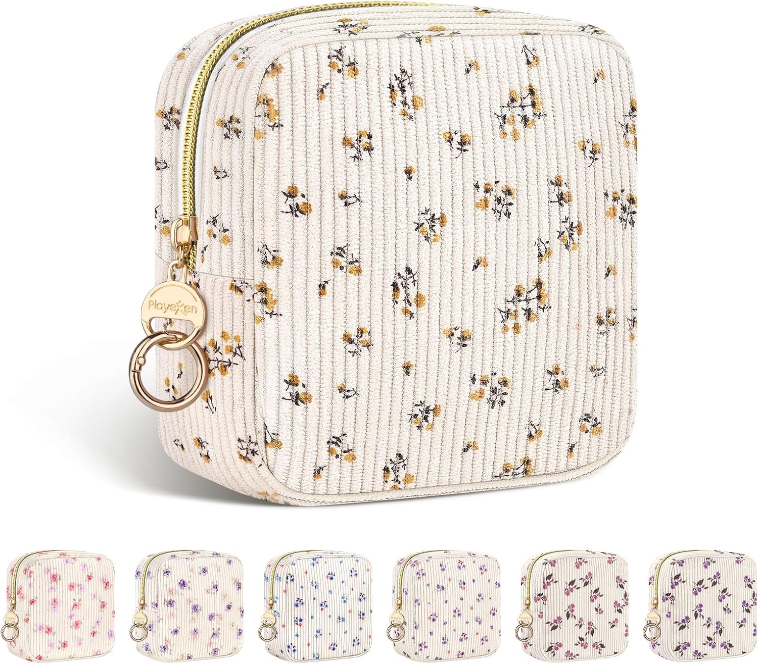 12,5*5*12,5cm Neceser Niña Pequeño para Compresas Organizador Bolso de Almacenamiento Compresas Algodon Salvaslip Bolsa Menstrual de Servilletas Sanitarias Regalo Adolescentes Niñas(flor-amarillo)