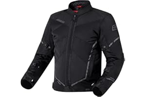 OZONE MOTO Jet II Chaqueta de Moto Hombre | Textil | Protectores de Codos y Hombros Nivel 1 | Paneles de malla | Membrana impermeable desmontable | Elementos reflectantes