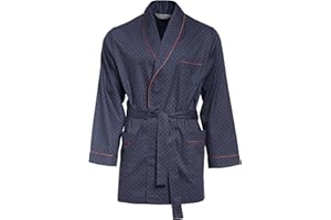 R REVISE Revise RE-509 Krótki bawełniany szlafrok męski – 100% bawełna