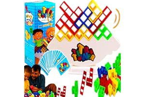 Binggunyo Tetra Tower Gioco Stacking Blocks Balance Puzzle Board Assemblaggio Mattoni Tetra Tower Tetra Tower Balance Game Blocchi Di Costruzione Russi Gioco Tetris Stacking Blocks Gioco (16pcs)