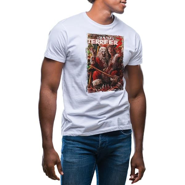 T-shirt Terrifier Film D'horreur - Imprimé Noir, Coton, Unisexe, Pour Fans D'horreur Et Tenue Décontractée
