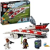 LEGO Star Wars Caza Estelar del Jedi Bob, Maqueta de Nave, Juguete de Construcción para Colección, Minifiguras de Personajes,