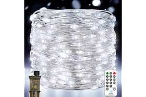 VACOULERY String Lights Mains Powered, 23M 200 LED Copper Wire Fairy Lights Plug in with Remote Timer Waterproof for Indoor Outdoor Christmas Tree Bedroom Party Wedding Decoration (1 Pack, Cool White)