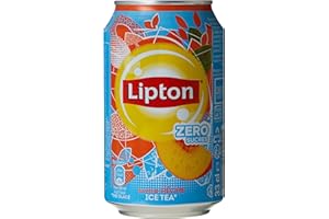 Lipton Ice Tea Saveur Pêche Light Zéro Sucres Le Pack 6 Boîtes x 33 cl - Lot de 4