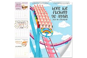Audasi Here We Go Again 2025 kalender rolig kalender 2025 väggplanerare 12 månaders planering schemaläggning och organisation