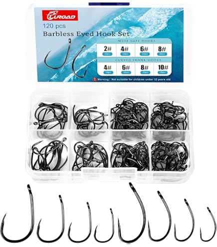 60 Coarse Barbless Hooks to Nylon-6 sizes carp/coarse fishing : Amazon.co.uk:  Sports & Outdoors