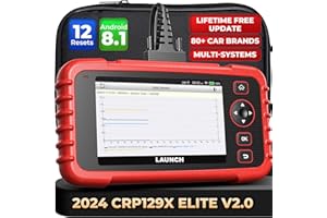 Launch CRP129X V2.0 Valise Diagnostic Auto, Diagnostic Voiture Multimarque,12 Service,ABS SRS Transmission Moteur Outil de Scan Autovin FCA Autoauth