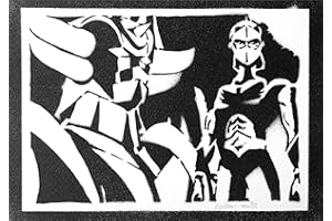 moreno-mata Autentici Graffiti Fatti a Mano Atlas UFO Robot Goldrake Handmade Poster Anime e Manga Quadro Moderno Soggiorno Decorazione Parete Regalo Uomo e Donna