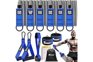 WOQQW Resistance Bands Set Men, 350lbs Heavy Exercise Bands with Handles, Door Anchor, Ankle Straps, Home Gym Workout Equipment for Strength Training, Stretching, physiotherapy