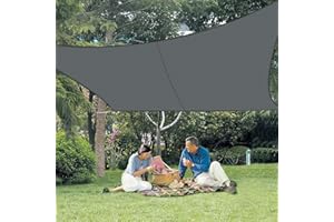 LOVE STORY Voile d'ombrage Rectangulaire 4x6m Toile Ombrage Auvent Imperméable PES,Protection 95% UV pour Jardin,Extérieur Terrasse,Anthracite