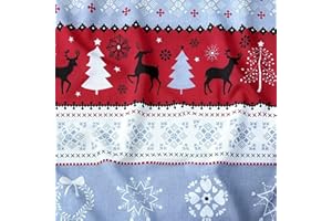 PINaPIN Tessuto al Metro Cotone 160 cm Larghezza - Stoffa Natalizia - Oeko-Tex - 125 gr/m2