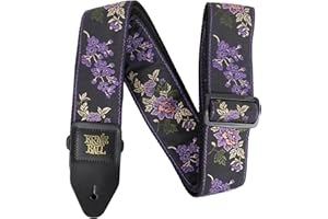 Ernie Ball Sangle de Guitare en Jacquard, motif Lavender Blossom