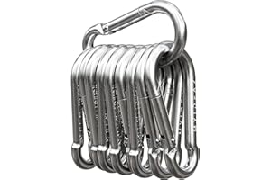 ‎MYIDEAZ Karabiner Set (60 mm, 80 mm, 100 mm) mit Schnappverschluss aus hochwertigem Premium-Stahl für Camping, Wandern, Schlüsselanhänger, Karabinerhaken von 120 kg bis 350 kg