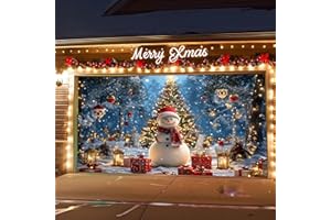 GENERIC Christmas Garage Door Cover Decorations, Garage Buddy Christmas Door Banner, Large Hanging Snow Santa Reindeer Garage Door Backdrop for Xmas Home Yard Holiday Decor