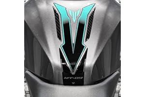 Resin Bike Motorcycle 3D Stickers Compatible with Yamaha MT-09 2024-2025-2025 Midnight Cyan. Bike Tank Protector from Impact and Scratches. Sticker 3D Resin Gadget Moto
