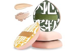 MOZEAT LENS Koreańska gąbka do makijażu, 4 szt., w kształcie łezki, korektor, blender, gąbka do płynu, kremu i pudru (duży rozmiar)