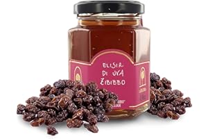 La Nicchia Pantelleria Elisir di Uva Zibibbo, sciroppo d'Uva Moscato Zibibbo di Pantelleria - vasetto 140g
