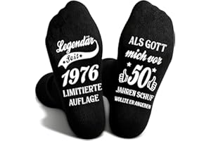 TUZELIYA 2026 Original Geburtstag Mann Junge, Baumwolle Socken mit Spruch, Geburtstagsgeschenk für Männer, Herren Anti-Rutsch Socken, Lustige Geschenkideen für Söhne Papa Opa