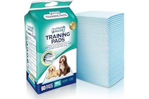 PETLICITY Pack of 50 Puppy Dog Toilet Training Pads - Highly Absorbent Mats to protect your Floor, Carpets and Furniture (Small 45cm x 60cm)