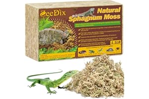 ZeeDix 500 g Terrarium Moss Sphagnum Moss for Reptiles, Selected Clean Dried Moss, Reptile Moss, Peat Moss, Premium Long Fibre Sphagnum Moss
