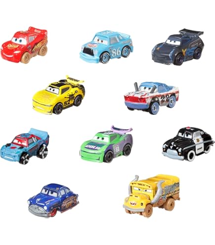 Mattel Pixar Cars Mini Racers – Set Da 3 Con Brick Yardley E Tim TREADLESS – GKG63 - 3