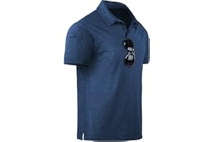 geeksport Polo Homme à Manches Courtes Sport à séchage Rapide Respirant pour Extérieur T-Shirt de Golf
